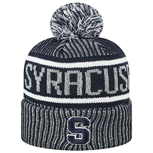 Top of the World Men's NCAA Glacier Cuffed Knit Beanie Pom Hat-Syracuse Orange
