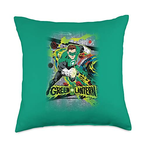 Green Lantern Space Sector 2814 Throw Pillow  18x18  Multicolor