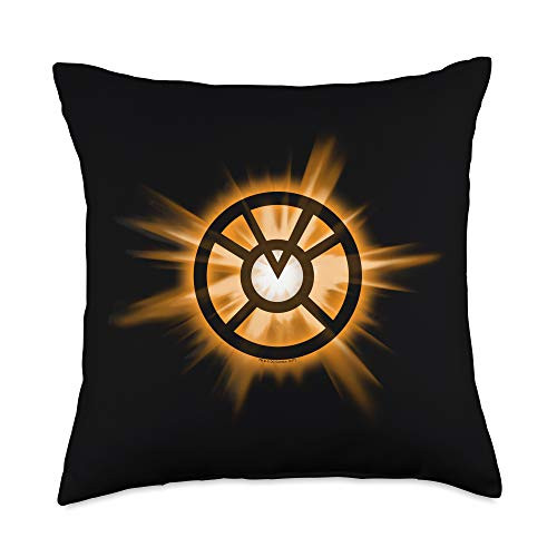 Green Lantern Orange Glow Throw Pillow  18x18  Multicolor