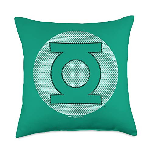 Green Lantern Little Logos Throw Pillow  18x18  Multicolor