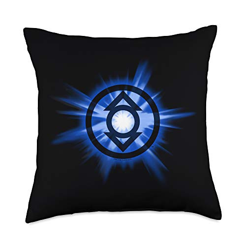 Green Lantern Indigo Glow Throw Pillow  18x18  Multicolor