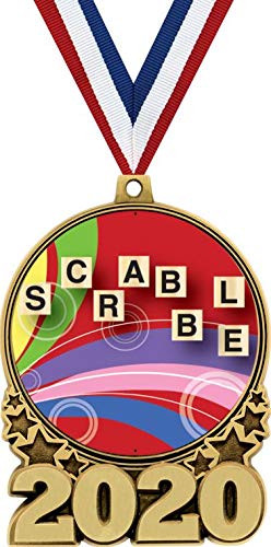 Scrabble Medal Gold  3" Scrabble Board Games Prizes  Kids Scrabble Award Medals 1 Pack Prime