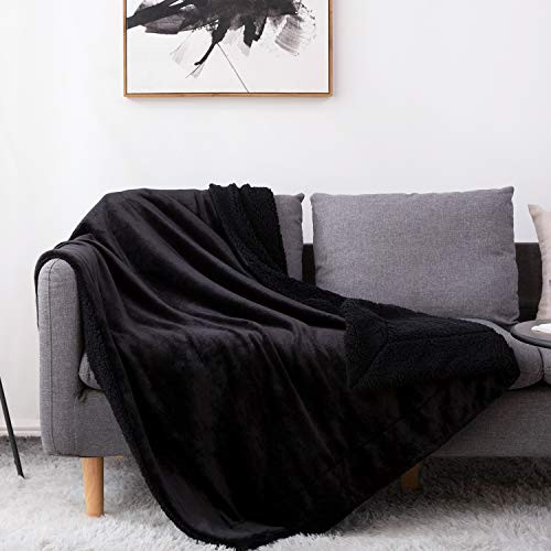 BEDELITE Sherpa Fleece Blanket Twin Size Black Throw Blankets for Couch and Bed Super Soft Plush Microfiber Fuzzy Blanket Velvet Plush Wool Like Warm Blankets for Winter BEDELITE Sherpa Fleece Blanket Twin Size Black Throw Blankets for Couch and Bed Super Soft Plush Microfiber Fuzzy Blanket Velvet Plush Wool Like Warm Blankets for Winter