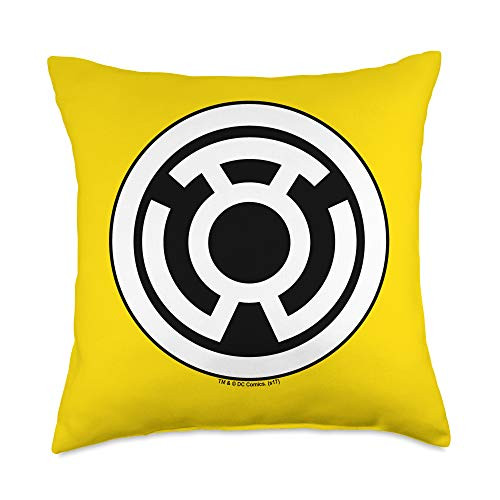 Green Lantern Sinestro Corps Yellow Lantern Logo Throw Pillow  18x18  Multicolor