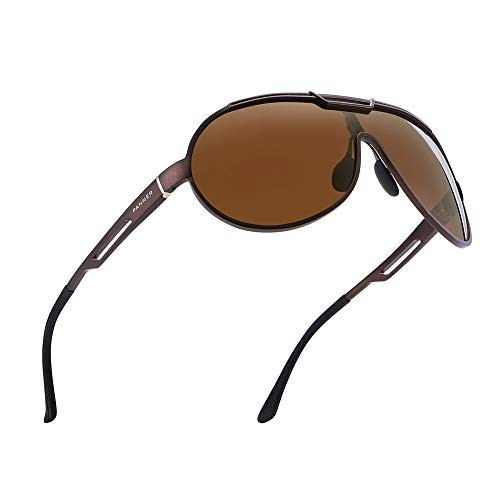 PANNER Oversized Retro Aviator Sunglasses for Men Al-Mg Metal Frame Ultra Light