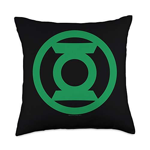 Green Lantern Green Emblem Throw Pillow  18x18  Multicolor