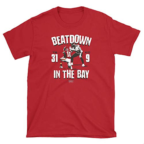TB Football Fans. Beatdown in The Bay. Red T-Shirt  Sm-5X   Short Sleeve  2XL