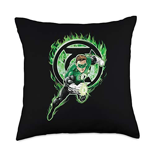 Green Lantern Space Cop Throw Pillow  18x18  Multicolor
