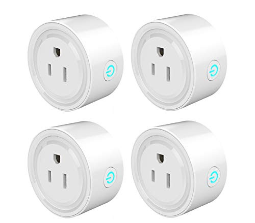 Smart plugs Homeazi Mini smart WiFi Outlets with remote control and timer function work with Alexa and Google Home  2.4GHz WiFi  No Hub Required  4 Pack