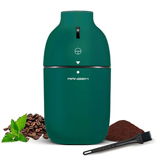 Ranbem Electric Coffee Grinder Spice Grinder for Coffee Beans Nuts Grain and Herbs Electric Coffee Blade Grinder with Stainless Steel Bowl Brush 2oz 150W Ranbem Electric Coffee Grinder Spice Grinder for Coffee Beans Nuts Grain and Herbs Electric Coffee Blade Grinder with Stainless Steel Bowl Brush 2oz 150W