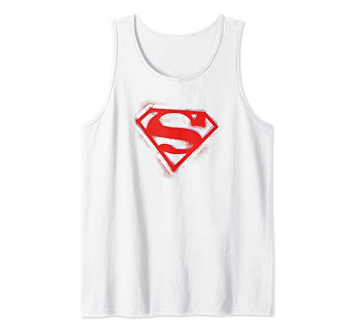 Superman Spray Paint Shield Tank Top