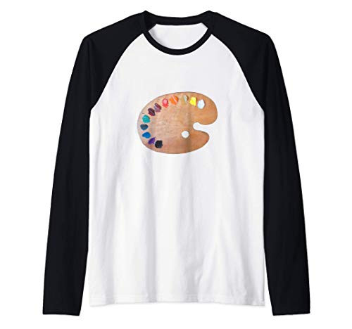 Paint Palette Artist Raglan Baseball Tee