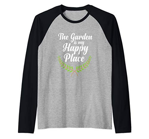 The Garden Is My Happy Place Raglan Baseball Tee