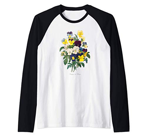 Pierre Joseph Redoute Pansy Pansies Paint Flower Gardener Raglan Baseball Tee Pierre Joseph Redoute Pansy Pansies Paint Flower Gardener Raglan Baseball Tee