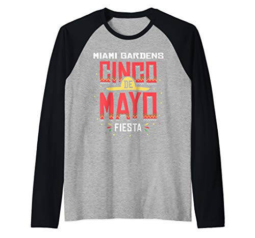 Miami Gardens Florida Cinco de Mayo Celebration Gift Raglan Baseball Tee