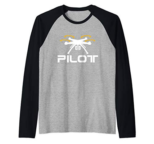 Drone Pilot - Quadcopter RC Remote Control Quad Raglan Baseball Tee