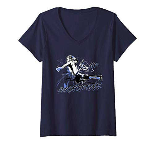 Womens WWE I Am Phenomenal AJ Styles Paint Splatter V-Neck T-Shirt