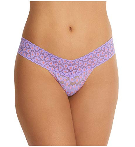 Hanky Panky Leopard Low Rise Thong  Cross Dyed  Hyacinth Apricot