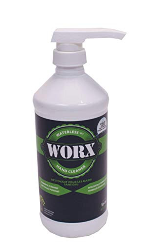 Worx Waterless?Bit Hand Cleaner 16 oz.  473 ml.   135 Hand Washes in Every Bottle For Auto Mechanics  Heavy Duty Industrial Commercial Liquid Soap use with or without water.