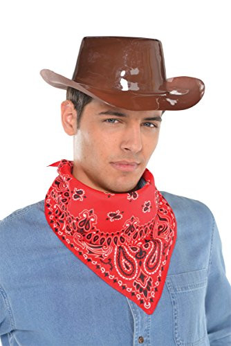 Amscan Red Western Paisley Bandana  Multi Color