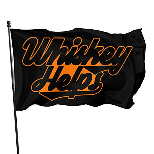 CHANGQUDD Whiskey Helps 3x5 Ft American Flag Outdoor Banner Family Banner Garden Banner Black CHANGQUDD Whiskey Helps 3x5 Ft American Flag Outdoor Banner Family Banner Garden Banner Black