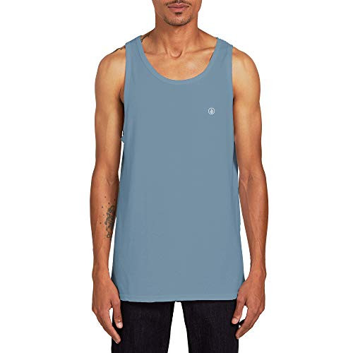 Volcom Men's Solid Heather Tank  Stormy Blue  Medium