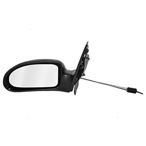 Replacement Driver Side Manual Remote Mirror Textured Black Compatible with 2000 2001 2002 Focus