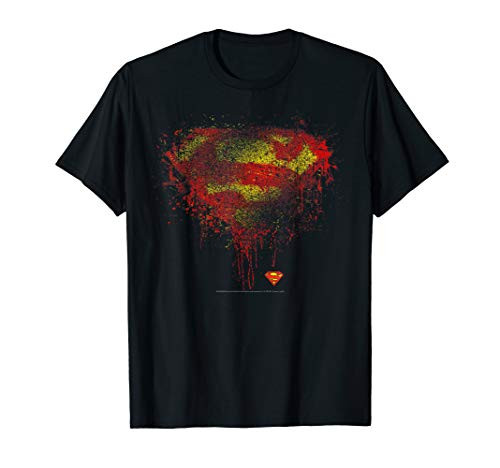 DC Fandome Superman Paint Splatter Logo T-Shirt