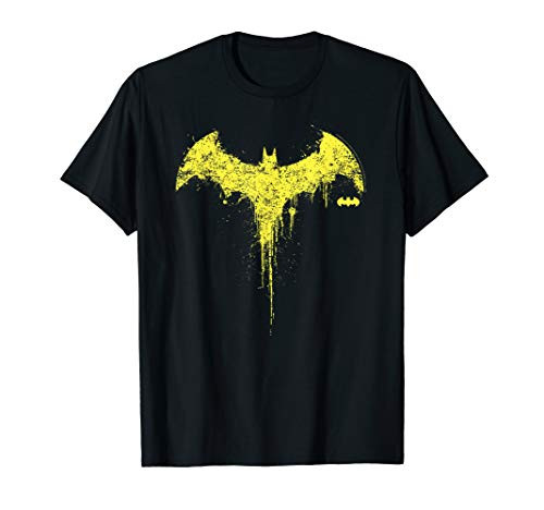 DC Fandome Batman Paint Splatter Drip Logo T-Shirt