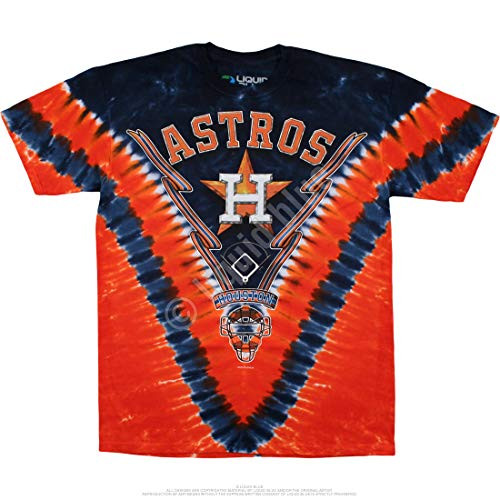 Liquid Blue Men's Astros V T-Shirt  Tie Dye  X-Large