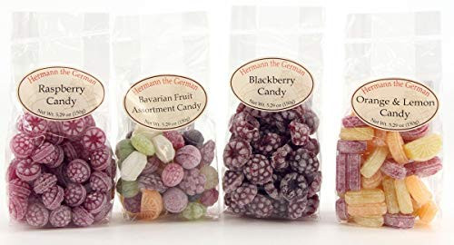 Hermann the German 4-Flavor Variety Pack Blackberry Orange and Lemon Raspberry Assorted Fruit 5.29-ounce Bags Hermann the German 4-Flavor Variety Pack Blackberry Orange and Lemon Raspberry Assorted Fruit 5.29-ounce Bags