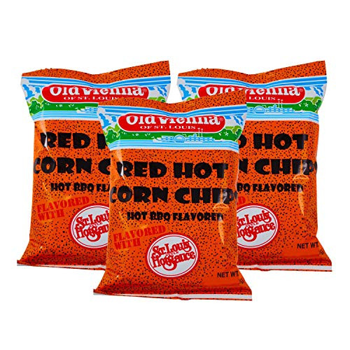 Old Vienna of St. Louis Snacks  Red Hot Corn Chips Hot Barbecue  8 oz 3 Pack