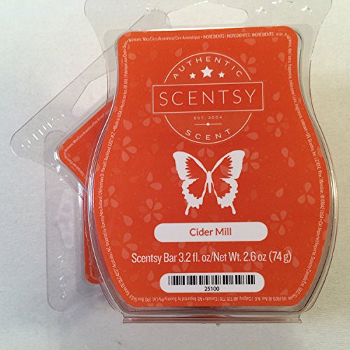 Scentsy  Cider Mill  Wickless Candle Tart Warmer Wax 3.2 Oz Bar  3-pack  3