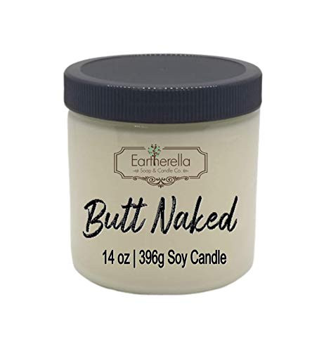 BUTT NAKED Soy Wax 14 oz. Jar Candle  VEGAN