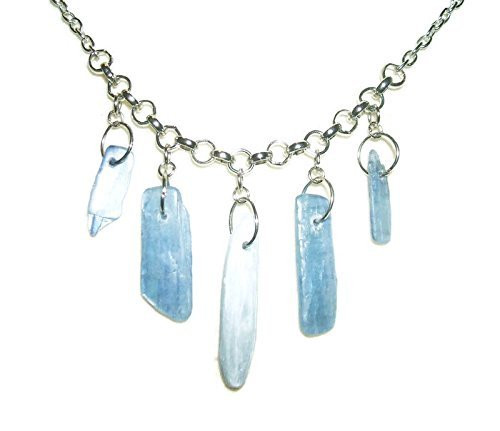 BLUE KYANITE NECKLACE Metaphysical Stone ALIGNS CHAKRAS ENHANCE PSYCHIC SPIRITUALITY