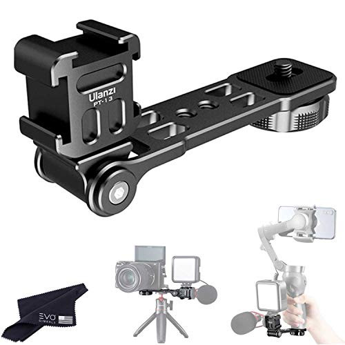 Ulanzi PT-13 Triple Cold Shoe Mount for Handheld Gimbals  Stabilizers  Smartphones and Cameras