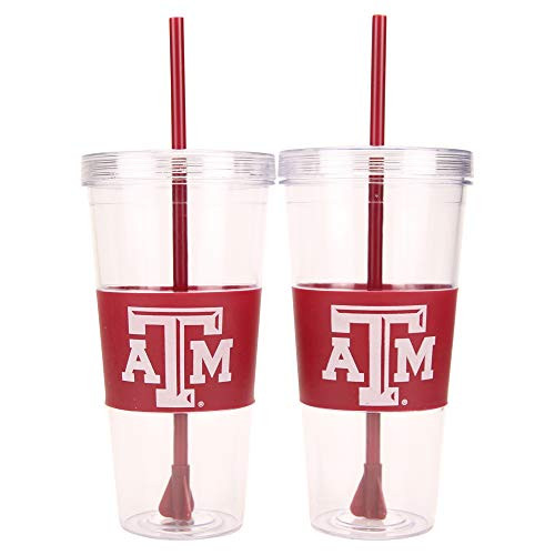 Boelter NCAA Team Logo 22oz Large Tumbler with Straw 2-Pack  Texas A and M Aggies