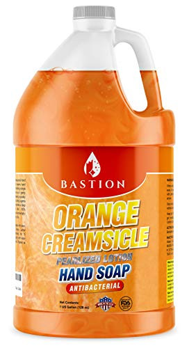 Antibacterial Hand Soap - Orange Creamsicle Moisturizing Pearlized Liquid Hand Wash - 1 Gallon  128 oz.  Bulk Refill Jug. Orange Creamsicle Scented. Non-toxic. Made in the USA.
