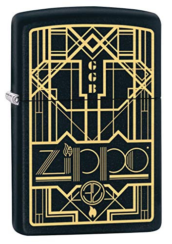Zippo Lighter  Zippo Art Deco Design - Black Matte 79962