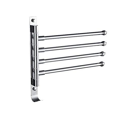 MOCOFO Swivel Towel Bar SUS304 Bath Towel Holder Swing Out Towel Rack RV Stainless Steel Bathroom Hand 4 Bars Folding Space Saving Organizer Arm Hanger Holder Wall Mount Polished Finish MOCOFO Swivel Towel Bar SUS304 Bath Towel Holder Swing Out Towel Rack RV Stainless Steel Bathroom Hand 4 Bars Folding Space Saving Organizer Arm Hanger Holder Wall Mount Polished Finish