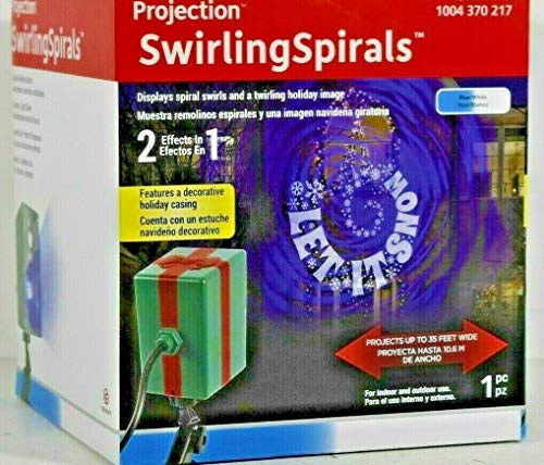 LightShow Blue White Christmas LightShow Projection SwirlingSpirals-Let It Snow LED
