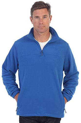 Gioberti Mens Half Zip Polar Fleece Jacket  Royal Blue  Medium