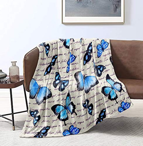 Blue Butterfly Blanket Letter Butterfly Flannel Fleece Blanket Romantic Letters Printed for Teens Boys Girls Soft Plush Butterfly Blanket for Bedroom Couch Sofa Throw 50"x60" Letter Butterfly Blue Butterfly Blanket Letter Butterfly Flannel Fleece Blanket Romantic Letters Printed for Teens Boys Girls Soft Plush Butterfly Blanket for Bedroom Couch Sofa Throw 50"x60" Letter Butterfly