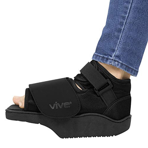 Vive Offloading Post-Op Shoe - Forefront Wedge Boot for Broken Toe Injury - Non Weight Bearing Medical Recovery for Foot Surgery  Hammer Toes  Bunion  Feet Pain - Wide Walking Orthopedic  Small