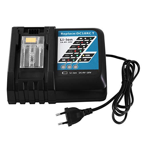 Fast Charger DC18RC Replacement for Makita 18V Battery Charger DC18RA Compatible with Makita 14.4V-18V Lithium-ion Battery LXT BL1815 BL1820 BL1830 BL1850 BL1840 BL1860 BL1430 BL1415