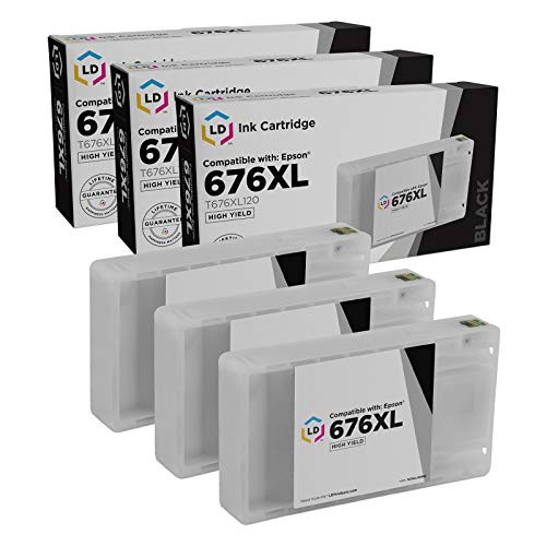 LD Remanufactured Ink Cartridge Replacements for Epson 676XL T676XL120 High Yield Black 3-Pack LD Remanufactured Ink Cartridge Replacements for Epson 676XL T676XL120 High Yield Black 3-Pack