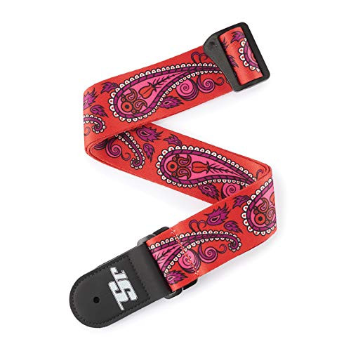 D'Addario Accessories Joe Satriani Guitar Strap  Paisley Red