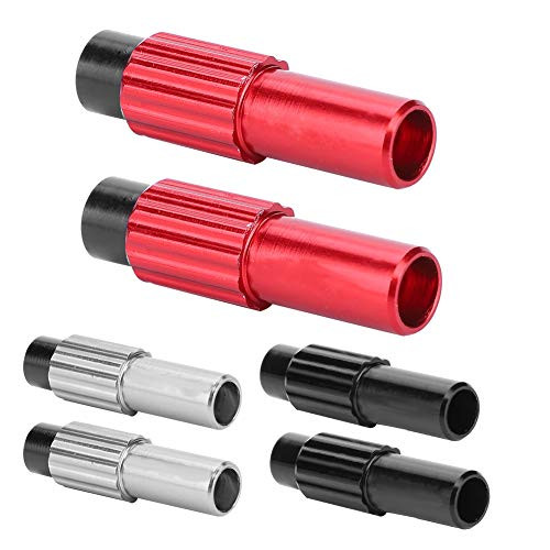 Bicycle Cable Adjusters, Bike Brake Cable Gear Shift Connector Line Regulator Adjuster Housing Cap (1 Pair)(Red)