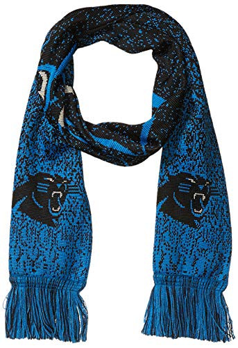 FOCO NFL Carolina Panthers Unisex Polyknit Big Logo Scarfpolyknit Big Logo Scarf  Team Color  One Size