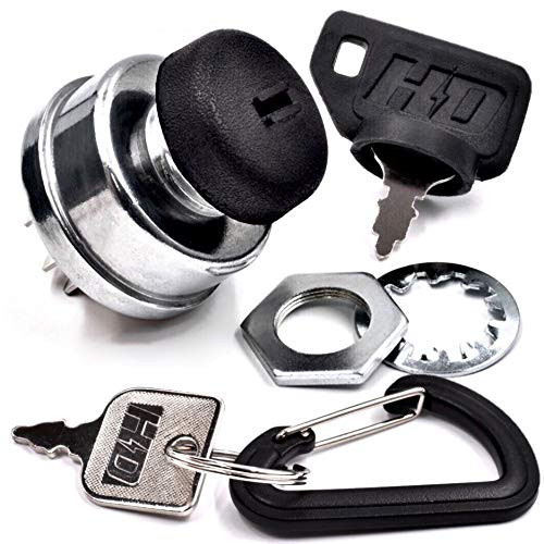 HD Switch Starter Ignition Key Switch Replaces 5020927 Fits Simplicity  Ferris  Snapper and Snapper PRO - Ultimate Dual Dust Protection Upgrade - w  2 Keys  and  Free Carabiner